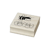 Glückliche Biene und Blume Gummistempel (Stempel)