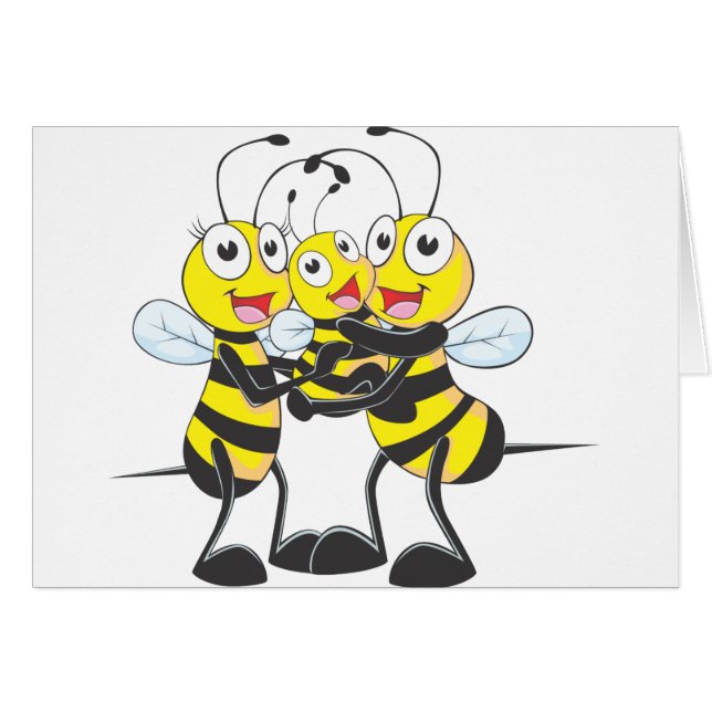 Glückliche Bienen-Familie (Vorderseite (Horizontal))