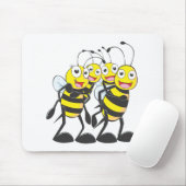 Glückliche Bienen-Familie, die Spaß zusammen hat Mousepad (Mit Mouse)