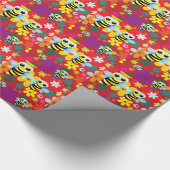 Glückliche Bienen Geschenkpapier (Ecke)