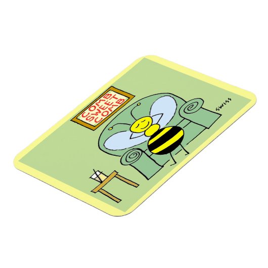 Glückliche Bienen-großer Magnet (Linke Seite)