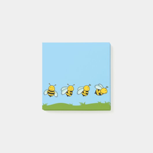 Glückliche Bienen Post-It Notizen (Vorderseite)
