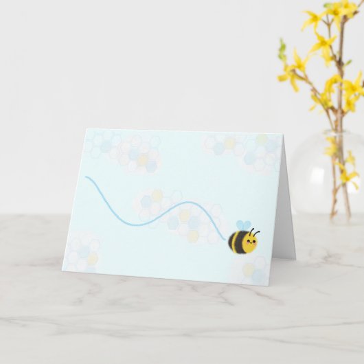 Glückliche Bienenkarte Karte (Gelbe Blume)