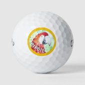 Glückliche BIRDIE Parrot Golfschläger Golfball (Vorderseite)