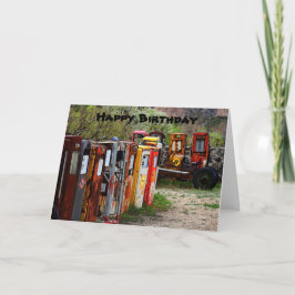 Glückliche Birthday-Gaspumpen, Race Car Spaß Karte