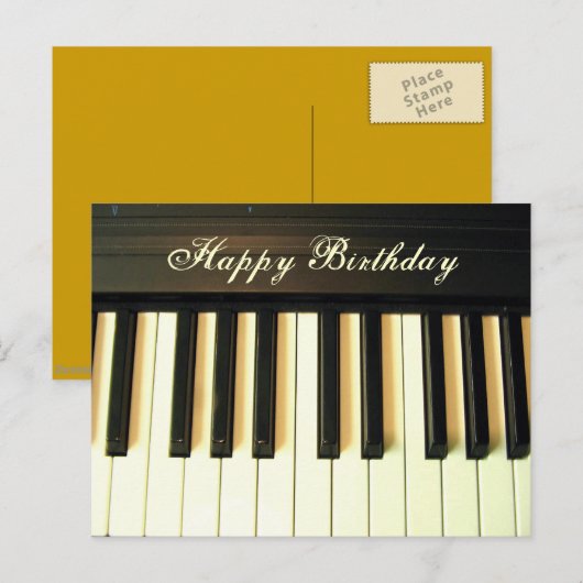 Glückliche Birthday_ Postkarte (Vorne/Hinten)