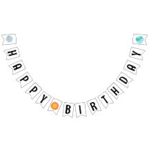 Glückliche Birthday Sonne und Planeten jagen