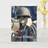 Glückliche Bithday Militärsturzhelm-Grußkarte Karte (Gelbe Blume)