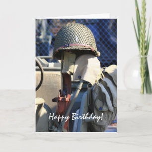 Glückliche Bithday Militärsturzhelm-Grußkarte Karte
