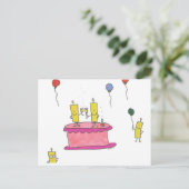 Glückliche Blasen für dich zum Geburtstag Postkarte (Stehend Vorderseite)