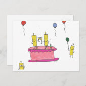 Glückliche Blasen für dich zum Geburtstag Postkarte (Vorne/Hinten)