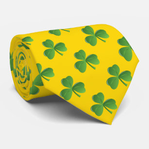 Glückliche Blatt-Kleeblatt-Goldfarbe der Iren-dre Krawatte