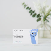 Glückliche blaue Füße, Herr James Walker, Visitenkarte (Stehend Vorderseite)