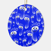Glückliche blaue Füße Keramik Ornament (Links)