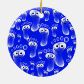 Glückliche blaue Füße Keramik Ornament (Hinten)