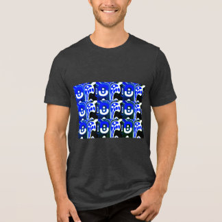 Glückliche blaue und weiße festliche Schilder Tri-Blend Shirt