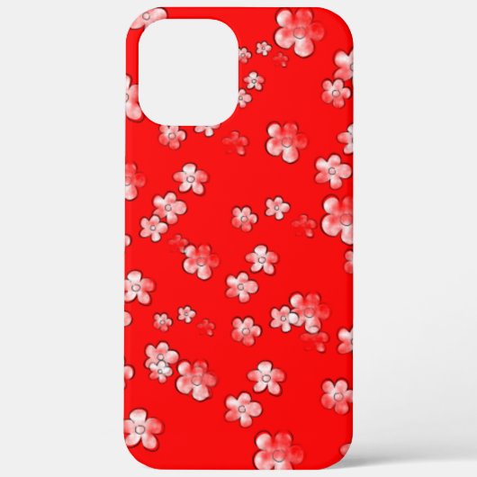 Glückliche Blume 3 - Rot - Niedliche Girly Case - (Rückseite)