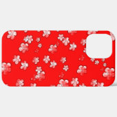 Glückliche Blume 3 - Rot - Niedliche Girly Case - (Hinten (horizontal))