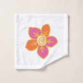 Glückliche Blume Badhandtuch Set (Waschlappen)