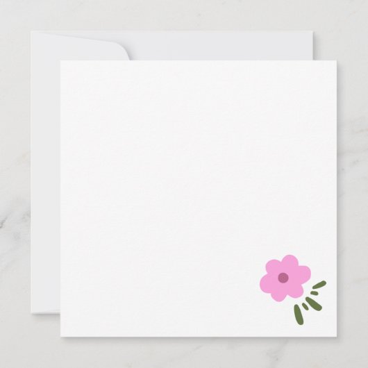 Glückliche Blume Dankeskarte (Rückseite)