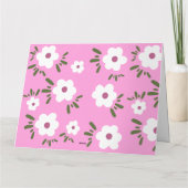 Glückliche Blume Dankeskarte (Rückseite)