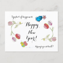 Glückliche Blume des neuen Jahres und Glückssymbol
