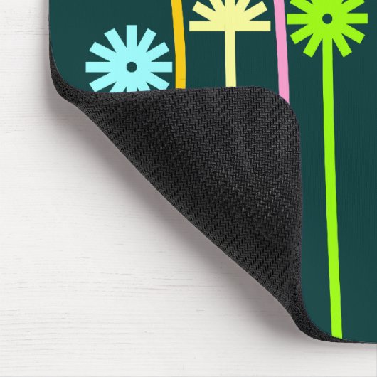 Glückliche Blume (dunkelgrün) Mousepad (Ecke)