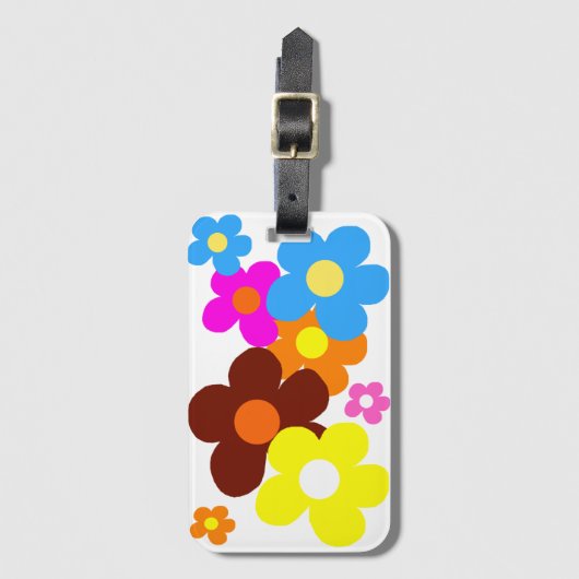 Glückliche Blume Gepäckanhänger (Vorderseite Vertikal)