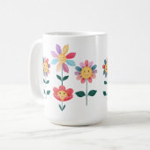 Glückliche Blume Kaffeetasse (Vorderseite Links)