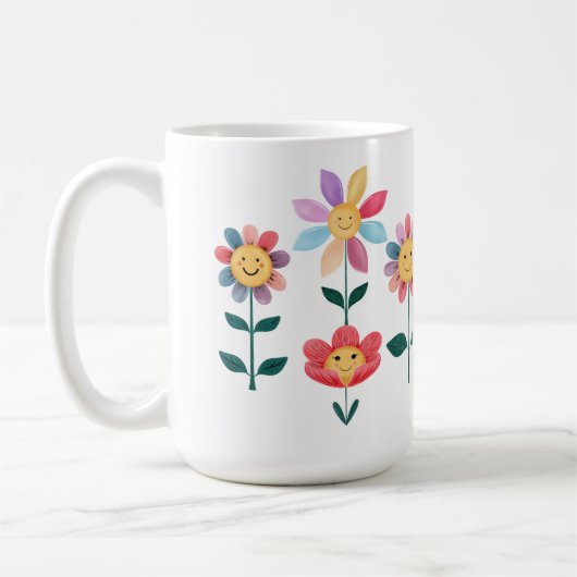 Glückliche Blume Kaffeetasse (Links)