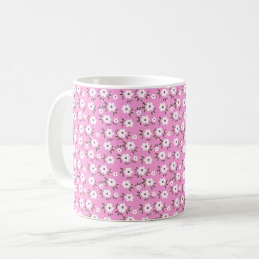 Glückliche Blume Kaffeetasse (Vorderseite Links)