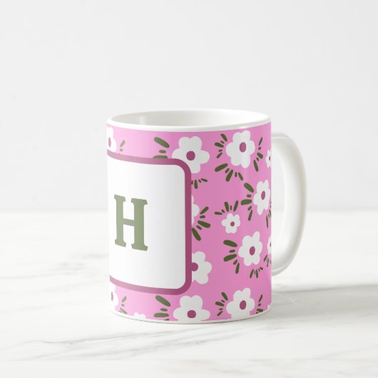 Glückliche Blume Kaffeetasse (VorderseiteRechts)
