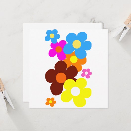 Glückliche Blume Karte (Vorderseite/Rückseite Beispiel)