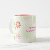 Glückliche Blume Muttertag niedliche Tasse (Vorderseite Links)