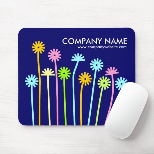 Glückliche Blume (Navy Blue) Förderung Mousepad (Mit Mouse)