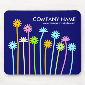 Glückliche Blume (Navy Blue) Förderung Mousepad