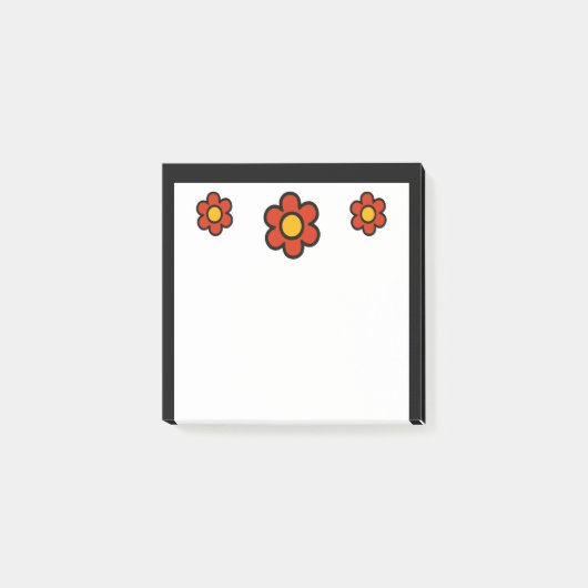 Glückliche Blume Post-it Klebezettel (Vorderseite)