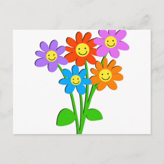 Glückliche Blume Postkarte