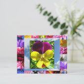 Glückliche Blume Postkarte (Stehend Vorderseite)