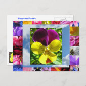 Glückliche Blume Postkarte (Vorne/Hinten)