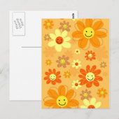 Glückliche Blume Postkarte (Vorne/Hinten)