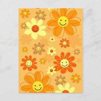 Glückliche Blume Postkarte