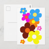 Glückliche Blume Postkarte (Vorne/Hinten)