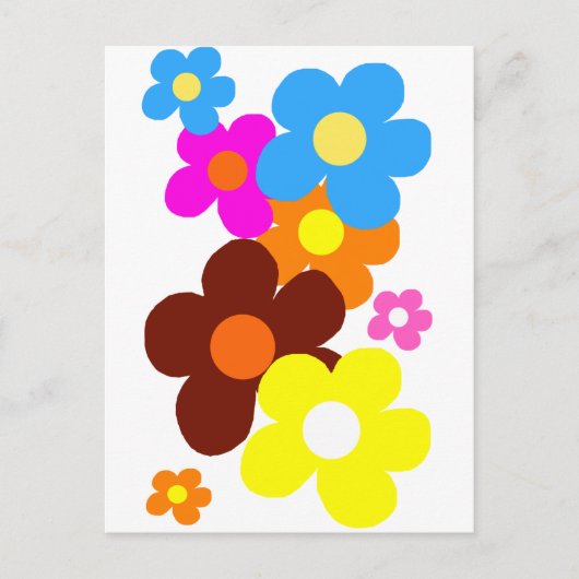Glückliche Blume Postkarte (Vorderseite)