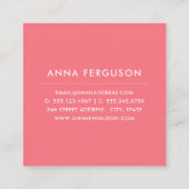 Glückliche Blume | Quadratische Visitenkarte (Rückseite)