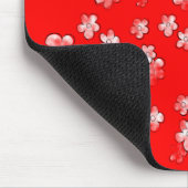 Glückliche Blume - Rot - Niedlich Mousepad (Ecke)