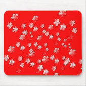 Glückliche Blume - Rot - Niedlich Mousepad (Vorne)