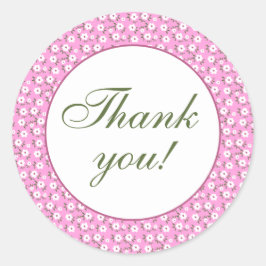 Glückliche Blume Runder Aufkleber