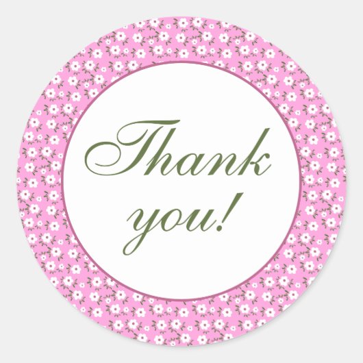 Glückliche Blume Runder Aufkleber (Vorderseite)