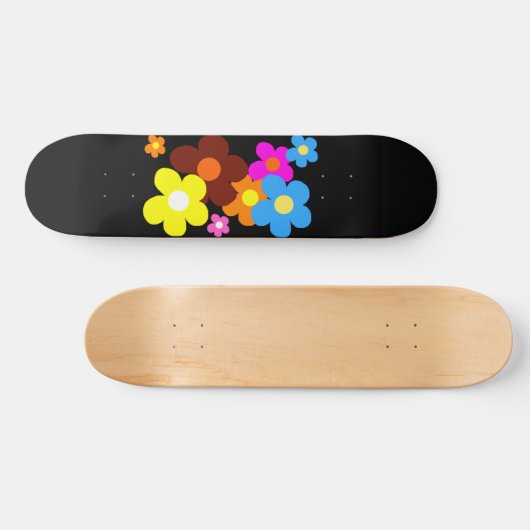Glückliche Blume Skateboard (Horizontal)